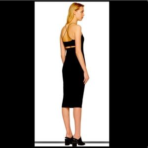 Alexander Wang strappy black jersey midi dress